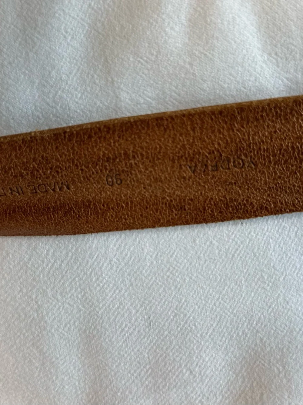 Just Cavalli Brown Leather Logo Belt Gold Buckle